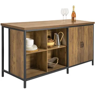 SoBuy Kücheninsel 170 x 89 x 60 cm Braun/Schwarz