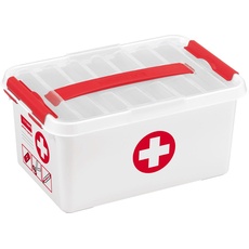 Bild q-line Erste-Hilfe-Box 6,0 l weiß/rot 30,0 x 20,0 x 14,5 cm
