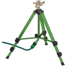 Bild von Sprinkler mit Teleskop-Stativ, Sprühradius bis 9 m, Sektorenregner Metall, 360°, Impulsregner, grün/schwarz
