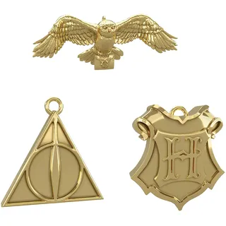 Hallmark Keepsake Miniatur Weihnachten Ornamente 2023 Harry Potter The Wizarding World Metall Mini 3er Set Geschenke für Harry Potter Fans