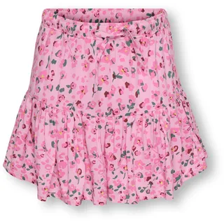 Volantrock KIDS ONLY "KOGZALINA LIFE SKORTS PTM", Mädchen, Gr. 140, sweet lila, Web, Obermaterial: 100% Viskose, bedruckt, geblümt, regular fit kniefrei, Röcke Volantrock, im sommerlichen Alloverprint