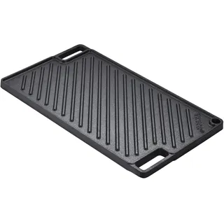 VEVOR Gusseisen Grillplatte Wendeplatte 42,5 x 24,6 x 1,6 cm - Universal Gussplatte Beidseitig Verwendbar, 413 x 231 mm Kochbereich Gussplatte Gasgrill für Gasgrill, Kohlegrill & Elektrogrill Zubehör