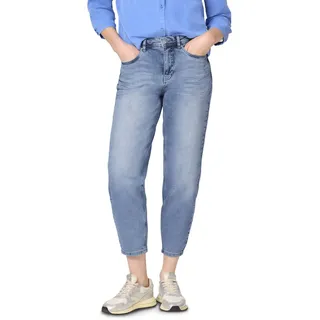 Street One High Waist Barrel Leg Jeans im Loose Fit Authentic Light Blue 32