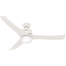 Hunter Fan Harmony, 137 cm, Indoor Ceiling Fan with light and Handheld remote, Fresh White Finish, 3 Reversible Blades in Fresh White, Ideal for Summer or Winter, Model 50626