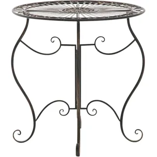 CLP Gartentisch rund Ø70 cm Metall Bronze , 70x72x70 cm , Gartenmöbel, Gartentische
