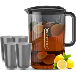 Wasserkrug, Kühlschranktürkrug mit Griff, Getränkeserviergeschirr und Aufbewahrungsbehälter für heiße Flüssigkeiten oder kalte Getränke, bruchsicherer