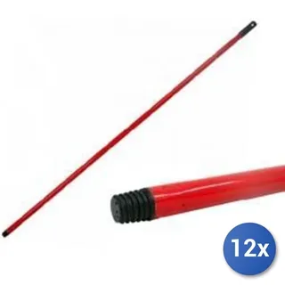 12x Bundle Griff 130 CM Metall Rot