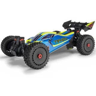 ARRMA Typhon Mega 4X4 RTR 1:8 Ferngesteuerter Buggy Basher Monster Truck, mit Bürstenmotor, ohne Akku und Ladegerät, Blau