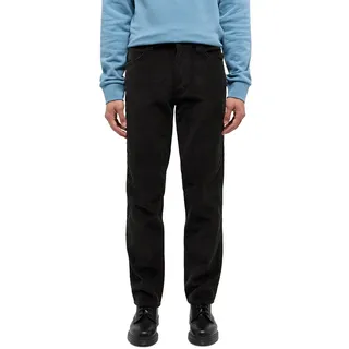 Cordhose MUSTANG "Style Tramper Straight", Herren, Gr. 38, Länge 30, schwarz (pirate schwarz), Cord, Obermaterial: 100% Baumwolle, straight fit lang, Hosen Cordhose