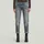 Boyfriend Worn in Electric Blue Destroyed 28 32