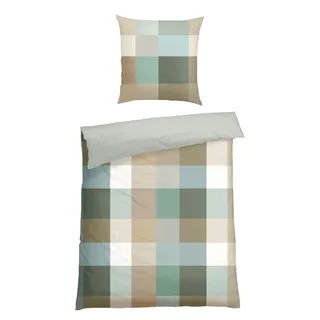 SCHIESSER Travis - Feinbiber - 2-teilig - 135 x 200 cm - Grün