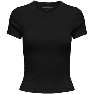 Only Kurzarmshirt ONLY "ONLVAL LIFE S/S O-NECK TOP JRS", Damen, Gr. L, schwarz, Jersey, Obermaterial: 95% Baumwolle, 5% Elasthan, unifarben, normal, Rundhals, Shirts Kurzarmshirt
