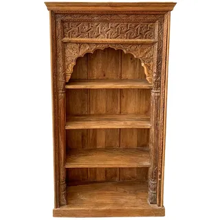 Orientalischer Regal Bücherregal Holzregal Massivholz Möbel Handgeschnitzt