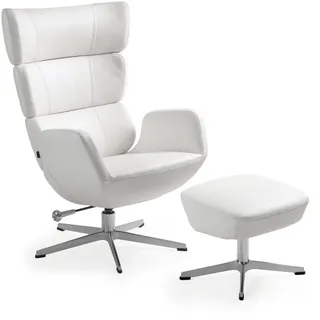 CONFORM Relaxsessel TURTLE mit Hocker, Off White FANTASY