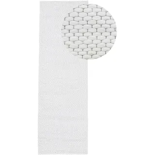 carpetfine Wollteppich CARPETFINE "Sina, auch als Läufer", beige (creme), B:80cm H:14mm L:400cm, Wolle, Teppiche, Handweb Teppich, reine Wolle, meliert, handgewebt, weich & kuschelig