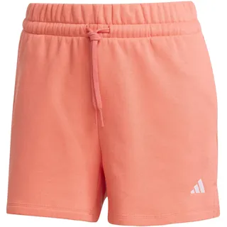 adidas Damen Essentials SMALL Logo Feel Cozy Shorts, semi Turbo/White, XS