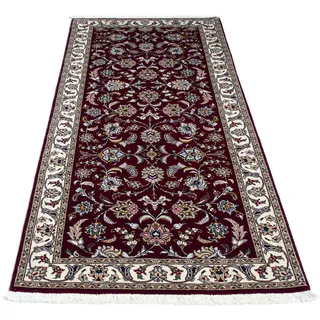 morgenland Orientteppich »Perser - Täbriz - Royal - 205 x 88 cm - dunkelrot«, rechteckig, 7 mm Höhe, Wohnzimmer, Handgeknüpft, Einzelstück mit Zertifikat morgenland Dunkelrot B: 88 cm   1 St.