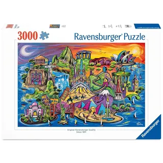 Ravensburger Puzzle 12001825 - Schätze der Welt - Die berühmtesten Sehenswürdigkeiten als 3000 Teile Puzzle, für Puzzle-Fans ab 14 Jahren