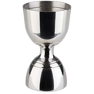 Buddy ́s Bar - Barmaß, 3 cl / 6 cl Doppelmaß mit Füllstrich, hochwertiges Barmaß, lebensmittelecht, spülmaschinenfest, Jigger zum Abmessen von Zutaten für Cocktails, Edelstahl poliert