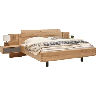 Valnatura Bettanlage , Eichefarben , Holz , Wildeiche , massiv , 180x200 cm , Schlafzimmer, Betten, Einzel- & Doppelbetten