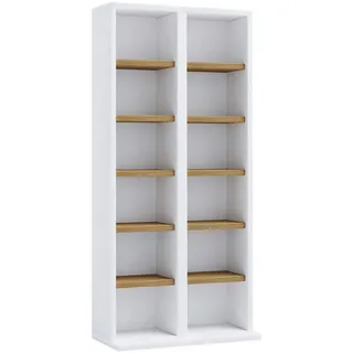 VCM CD-Regal 42 x 20 x 91,8 cm Weiß