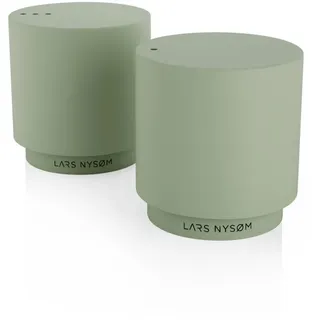 LARS NYSØM Salz und Pfefferstreuer-Set | Edelstahl Salzstreuer, Minimalistisches Design Gewürzstreuer, leicht nachfüllbar (Sage Green)