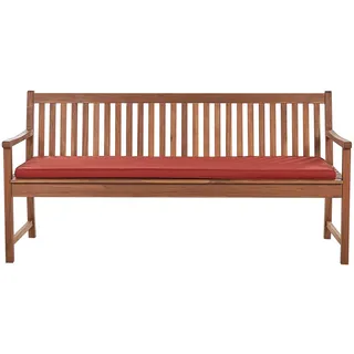 Beliani Gartenbank 3-Sitzer Heller Holzfarbton Vivara , 180x88x56 cm , Gartenmöbel, Gartenbänke