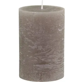 Chic Antique Macon rustikale Stumpenkerze versch.Farben und Größen Kerze Antik NEU Altarkerzen 100 % Paraffin lange Brenndauer (Linen, 15x10 cm)