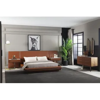 Luxus Sideboard Designer Kommode mit goldenen Füßen Kommoden Schrank - Braun