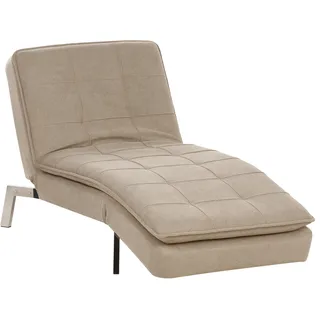 Beliani Recamiere Polyester Schlaffunktion Beige