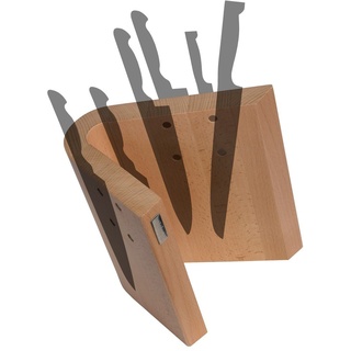 Arte Legno, magnetischer Messerblock und elegantes Küchenaccessoire, Buchenholz natur, 10 Knives