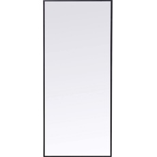 Bild Design Spiegel Bella, Schwarz, Wandspiegel, Standspiegel, Stahl, Glas verspiegelt, 180x60x3 cm