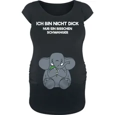 Umstandsmode  Ich bin nicht dick  Girl-Shirt  schwarz