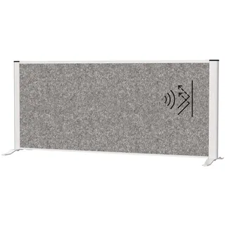 MAUL Tisch Trennwand Akustik MAULconnecto 120x50 cm | Raumteiler für Schreibtisch, Sideboard | Raumtrenner mit Standfüßen | Akustikvlies (4000 g/m2) als Sichtschutz und Schalldämmung