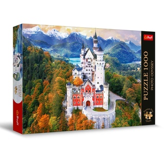 Trefl Premium Plus Quality - Puzzle Photo Odyssey: Schloss Neuschwanstein, Deutschland - 1000 Elemente, Einzigartige Fotoserie, Ideale Anpassung der Teile, für Erwachsene und Kinder ab 12 Jahren