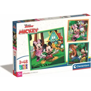 Clementoni Mickey Mouse Puzzle Mit 3x48 Teilen Mehrfarbig Mehrfarbig One Size