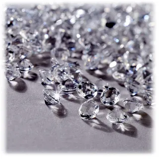 Relaxdays Dekodiamanten 3000er Set, Tischdeko Hochzeit, Dekosteine Diamanten, Glitzer, Kunststoff, 6 x 4 mm, transparent