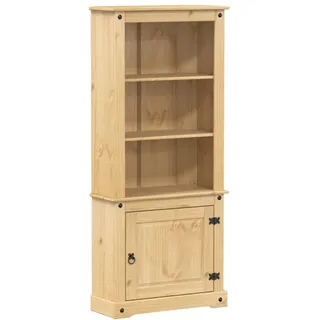 Highboard Corona 74x38x170 cm Massivholz Kiefer - Braun, Bunt