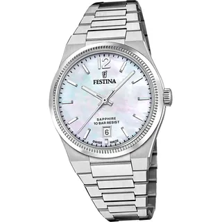 Festina Damenuhr Swiss Made Armbanduhr Edelstahl silber D2UF20052/1 - Silber