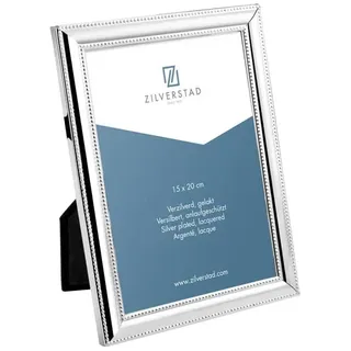 Zilverstad Fotorahmen Perlrand glänzend silber 15x20 cm 2er Set