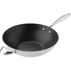 Scanpan CTX Wokpfanne Induction mit Deckel 26 cm | 5-schichtige Konstruktion | Für alle Herdarten geeignet | Multifunktionale Wok-Pfanne | Stratanium+ Antihaftbeschichtung | Ofenfest