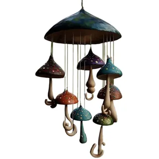 Osterdeko Draußen Windspiel aus Kunstharz, Campanula, handgefertigte Kunst, einzigartiges Windspiel aus Kunstharz, farbenfrohes Glockenspiel, skurrile und Bezaubernde Möwe Außen (B, One Size)