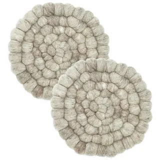 Topfuntersetzer , Hellbraun , Textil , 2 cm , Oeko-Tex® Standard 100 , Gläser, Untersetzer