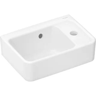hansgrohe Xanuia Q Handwaschbecken, mit 1 Hahnloch und Überlauf, 360 × 250 mm, weiß glänzend, 60129450