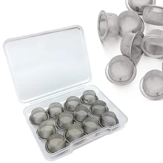 Gebildet 12pcs Edelstahlsieb 0.5 Zoll / 1.27cm Mesh Schüsselsiebe Edelstahl Metallsieb mit Box Verpackt