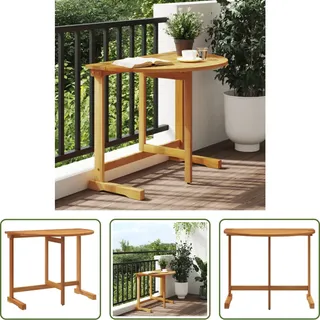 The Living Store Balkontisch Klappbar 90x60x72 cm Massivholz Akazie - Braun