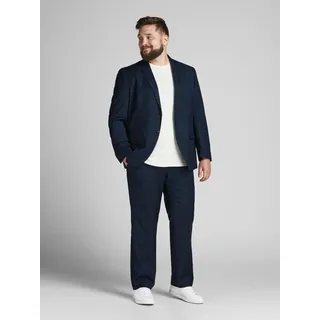 Jack & Jones PlusSize Anzug "JPRFRANCO SUIT NOOS PLS" 2 Stk. tlg. slim fit aus Polyester, Viskose und Elasthan, Slim Fit Passform, pflegeleicht, schwarz navy