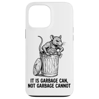 Hülle für iPhone 13 Pro Max Lustiger Retro-Abfalleimer für Ratten, kein Müll, kein Straßenüberlebender