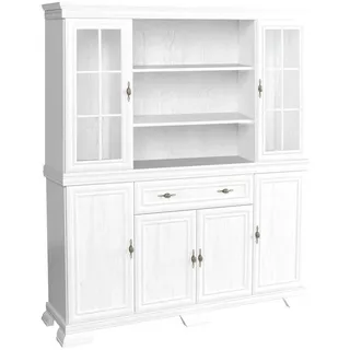 Feldmann-Wohnen Buffetschrank Kora Andersen Pinie 168 / 46 / 194cm , Weiß , Holz , Rechteckig , 168x194x46 cm , Esszimmer, Anrichten, Buffetschränke