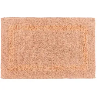 Homescapes Badematte 50/80 cm, 100% Baumwolle, wendbar , Orange , Textil , Uni , Rechteckig , 50x80 cm , Oeko-Tex® Standard 100 , Heimtextilien, Badtextilien, Badematten